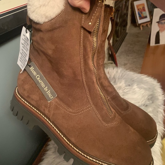 Stylish brown suede boots size 38 - Picture 2 of 8